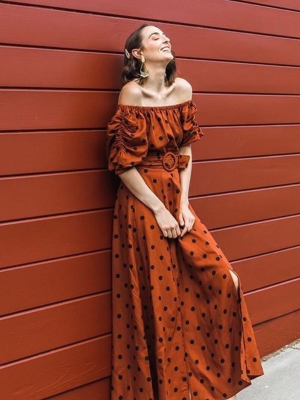 NWT Maeve Anthropologie Lucienne Off-The-Shoulder Maxi Dress- Size 8 - Picture 3 of 16